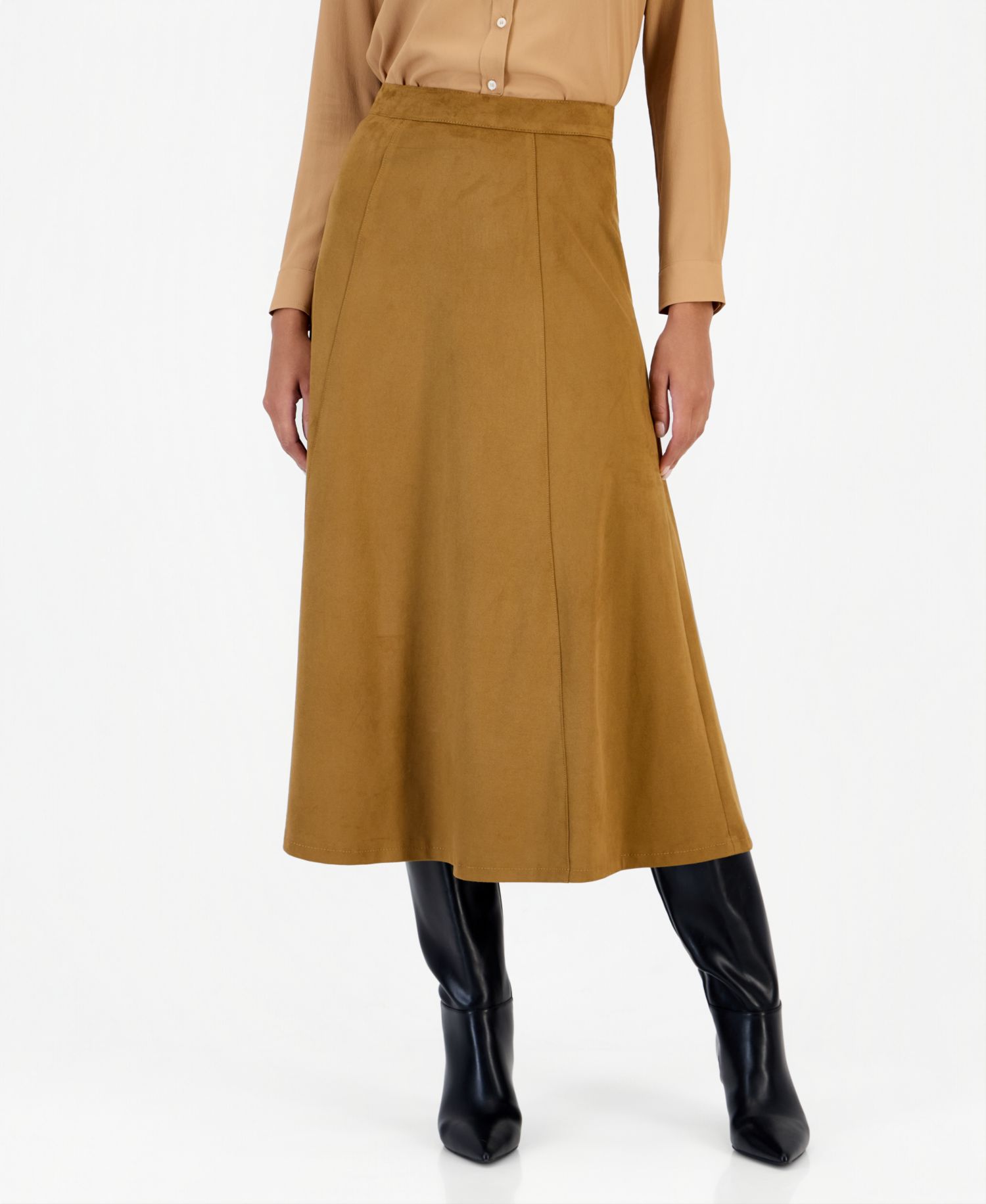 Women's Emmsamba High-Waisted A-Line Midi Skirt