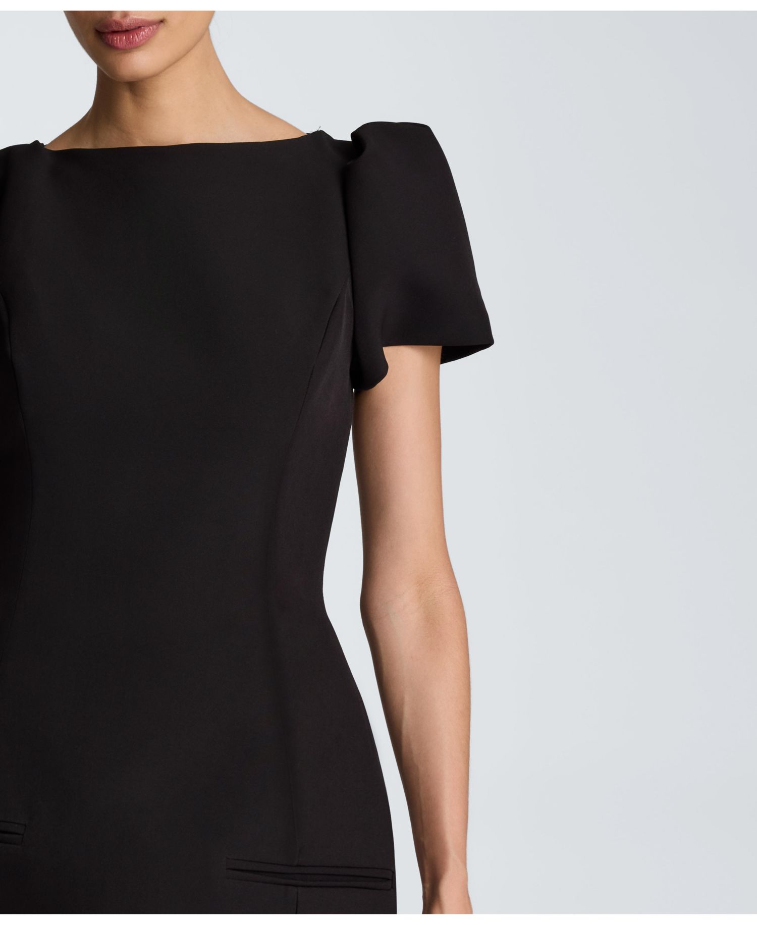 Women's Puff-Sleeve Mini Sheath Dress