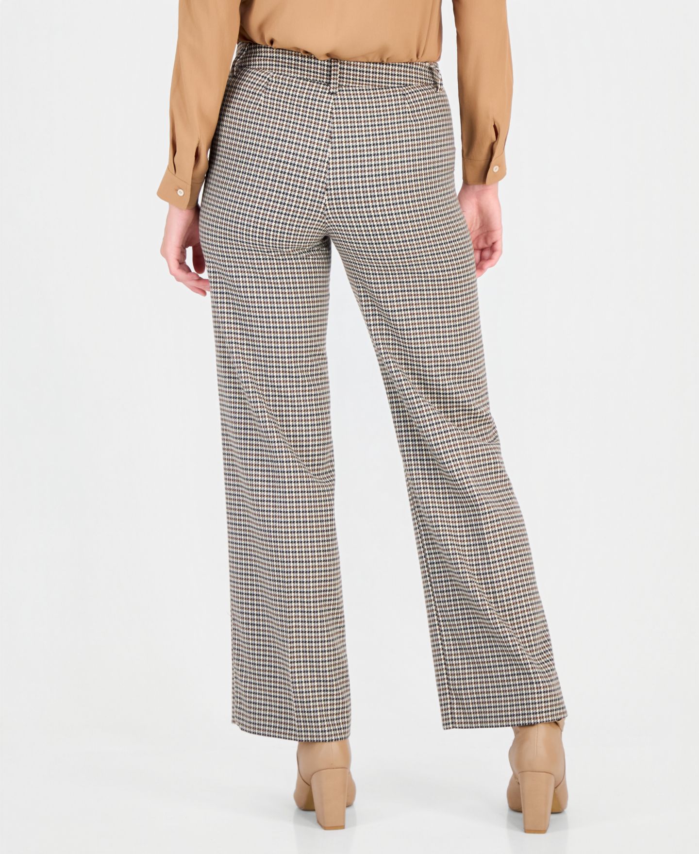 Женские брюки Emme Marella Emmamato Houndstooth Straight-Leg Viscose-Blend, цвет: Белый — фото 3