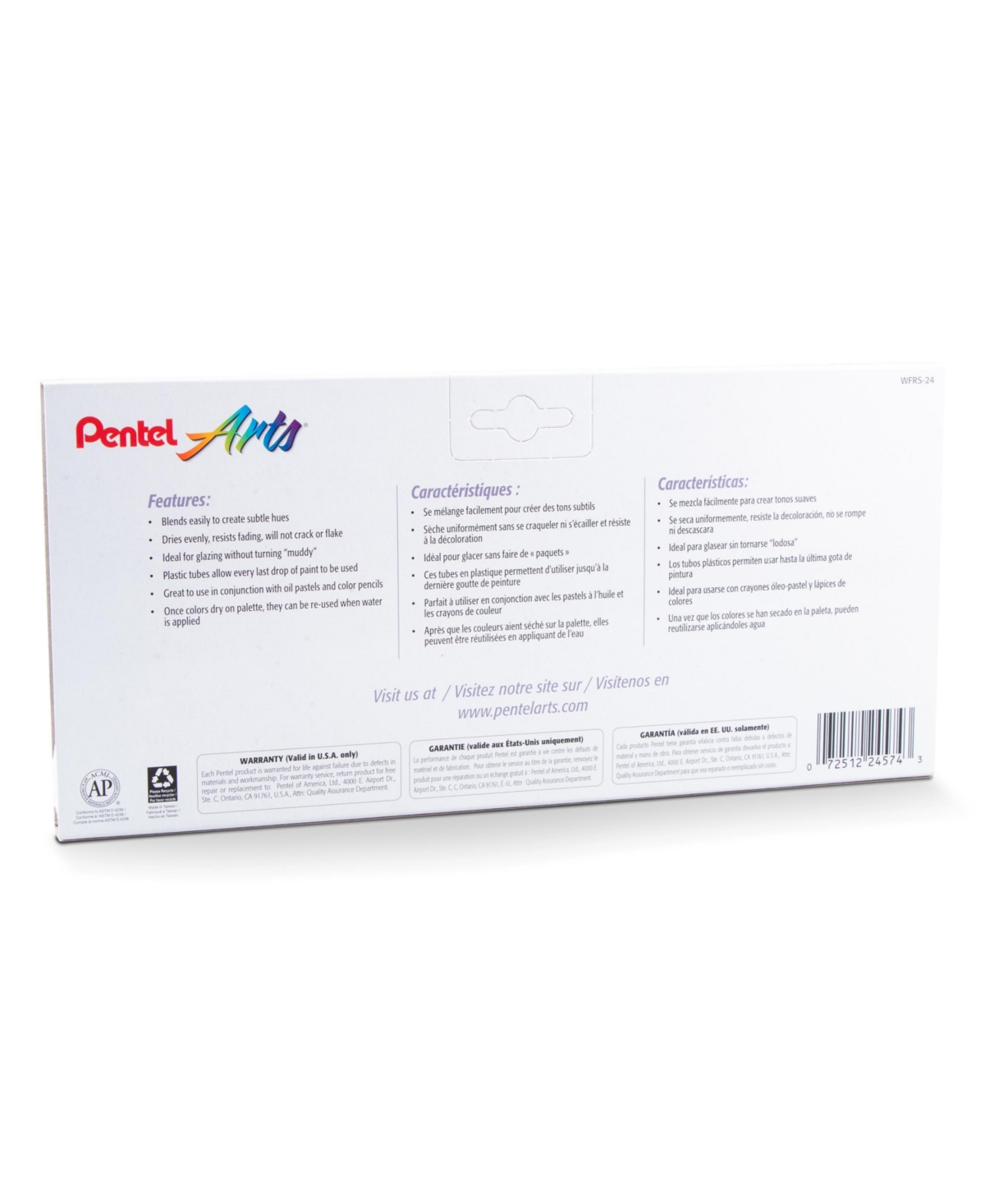 Pentel Water Colors, Set of 24