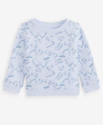 Baby Boys' 3M-24M Mix & Match Construction-Print Sweatshirt