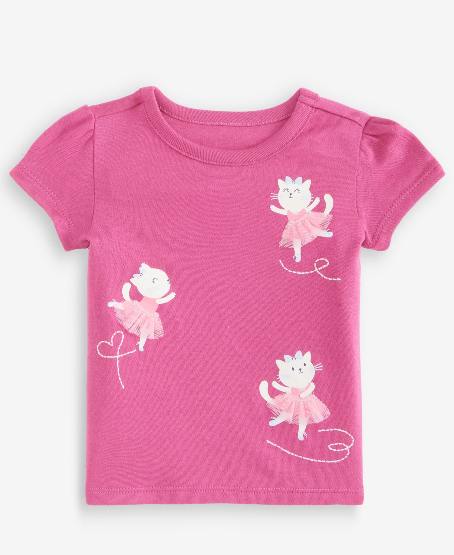 Baby Girls' 3M-24M Mix & Match Short-Sleeve Ballerina Cat T-Shirt