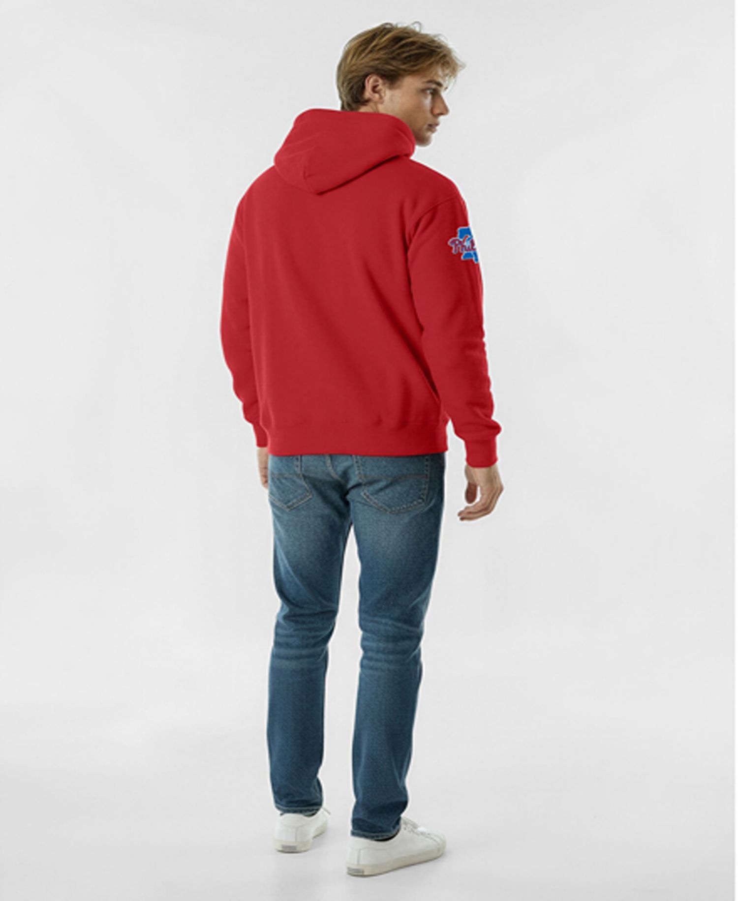 Men's Red Philadelphia Phillies Reverse Weave Chenille Hoodie