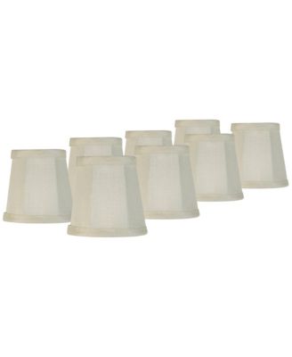 Imperial Shade Set of 8 Empire Lamp Shades Cream Small 3" Top x 4" Bottom x 4" High Candelabra Clip-On Fitting
