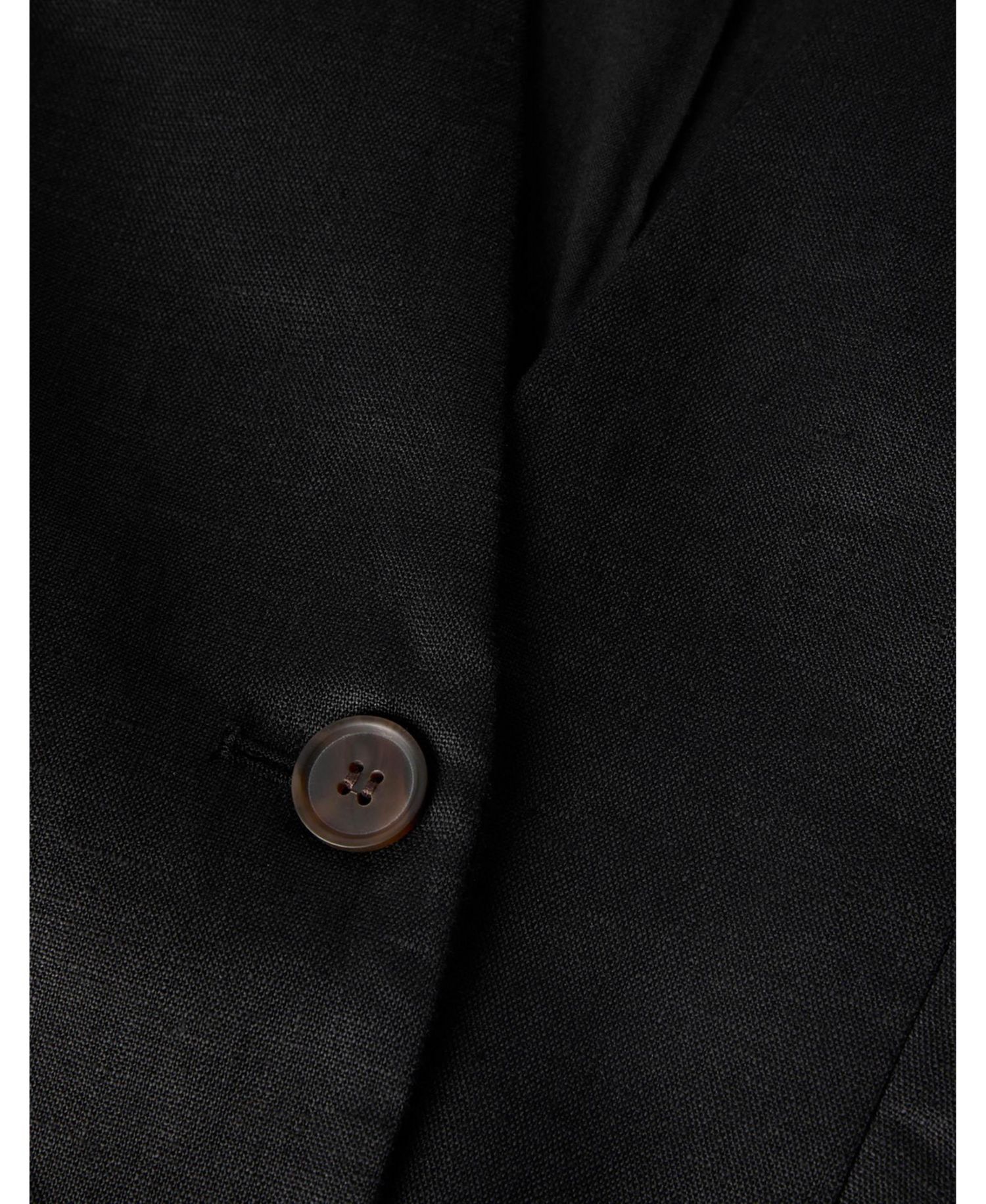 Women's Collarless Linen Blazer