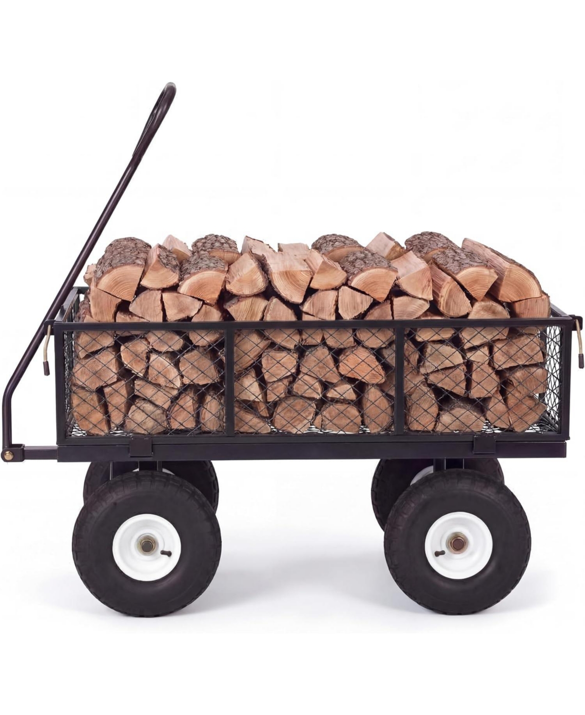 gaomon 800 lbs Heavy Duty Steel Garden Cart with Removable Mesh Sides 10inch All-Terrain Pneumatic Tires Utility Wagon with 180 Rotating