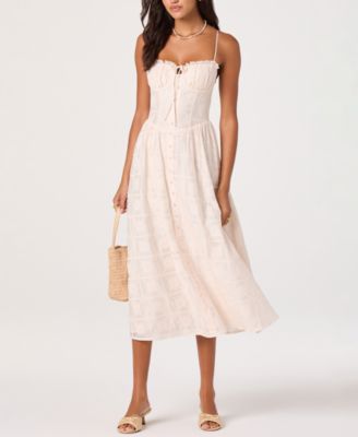 blue floral off shoulder dress Adrianna Papell Off-shoulder Floral Jacquard A-line Gown main image 1