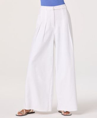 Women's Aiden High-Rise Wide-Leg Woven Pants