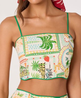 Women's Heidi Printed Sleeveless Cropped Tank Top