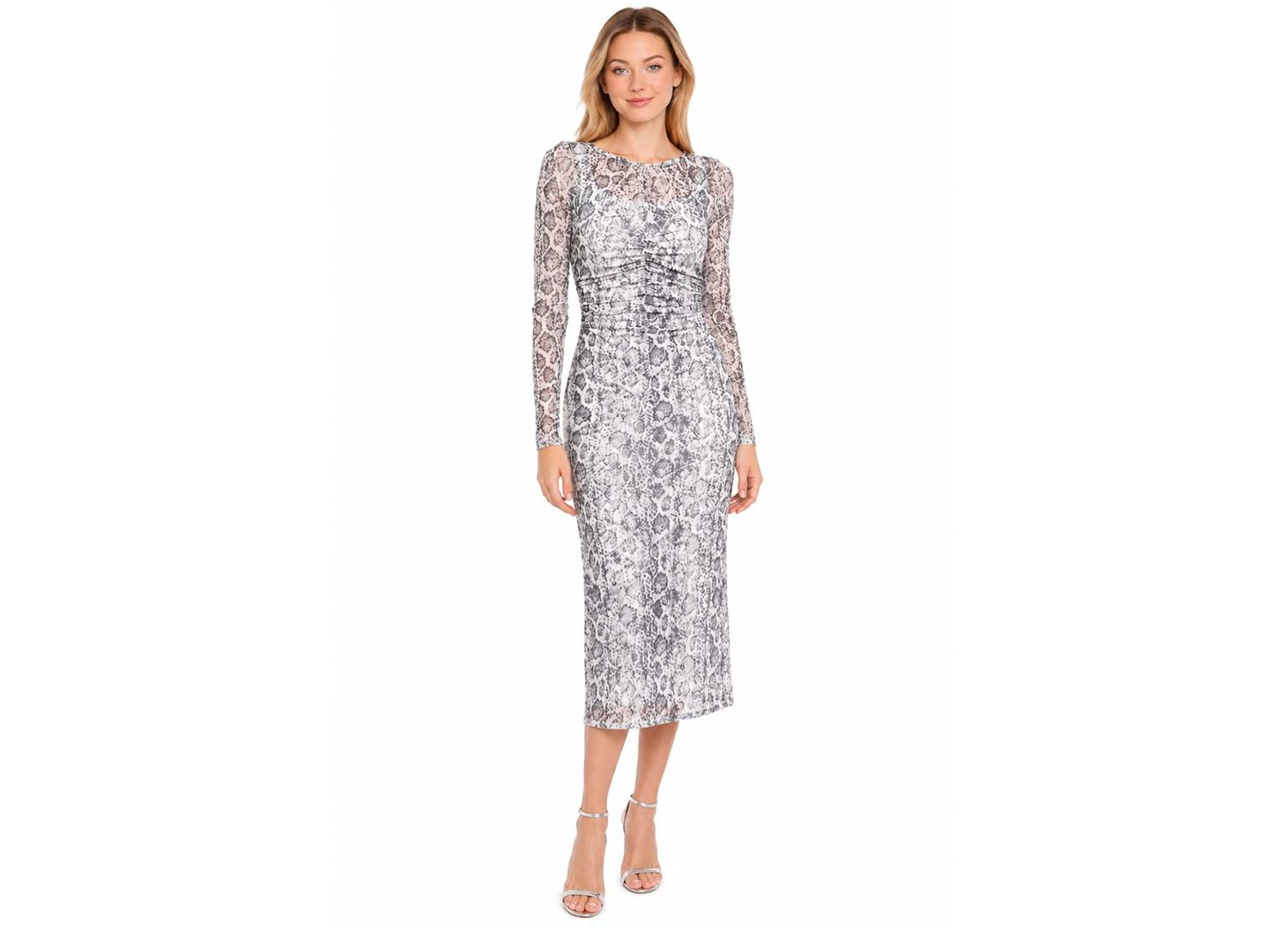 Women's Snakeskin Ruched Dress
