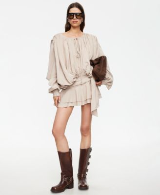 Women's Long-Sleeve Crewneck Mini Dress