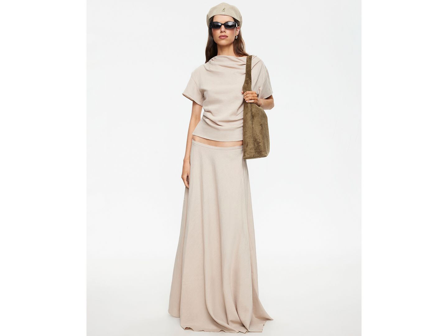 Женский топ Lioness Linen Halcyon Short-Sleeve Asymmetric, цвет: Бежевый — фото 2