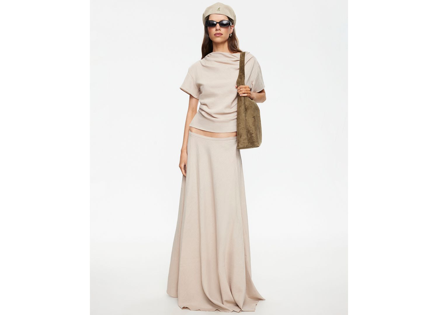 Women's Linen Halcyon Short-Sleeve Asymmetric Top
