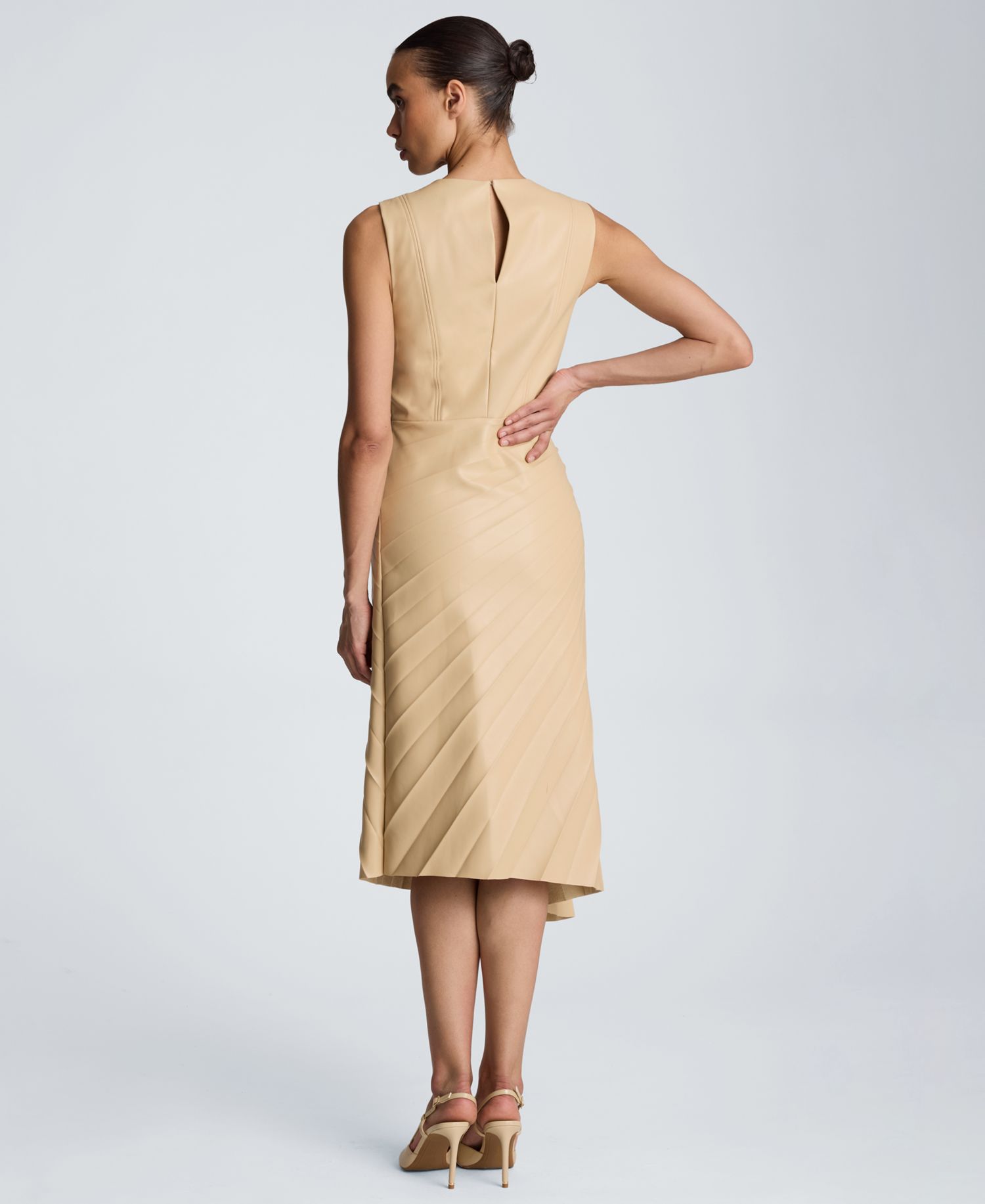 Women's Sunburst Pleated Midi Dress