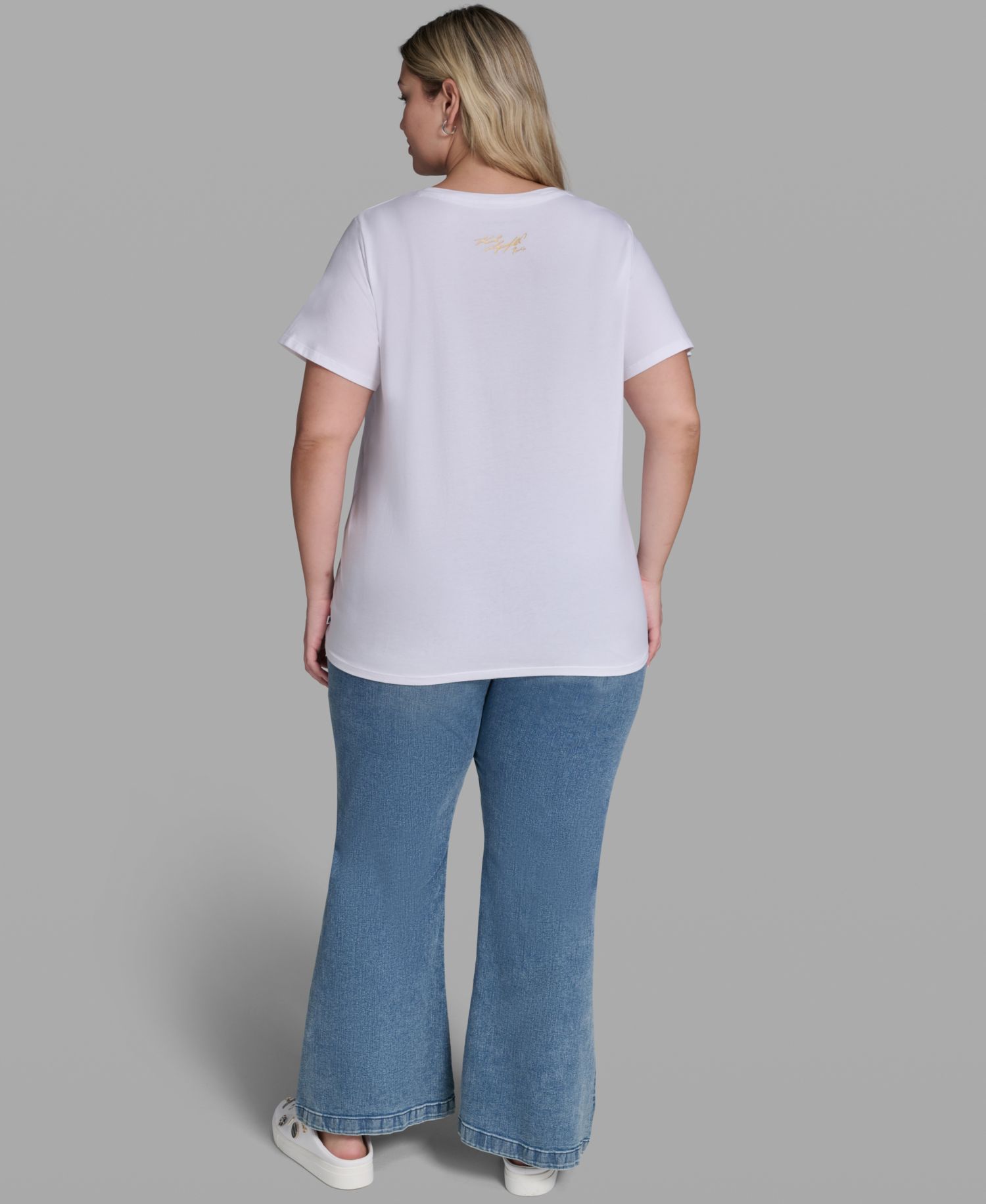 Plus Size Script Bonjour T-Shirt