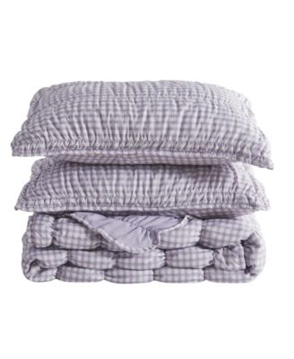 Gingham Quilt Set With Shams