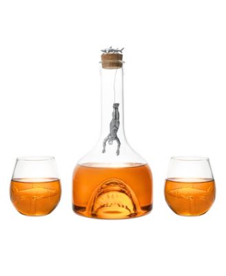 Shark 34 oz. Whiskey Decanter Set