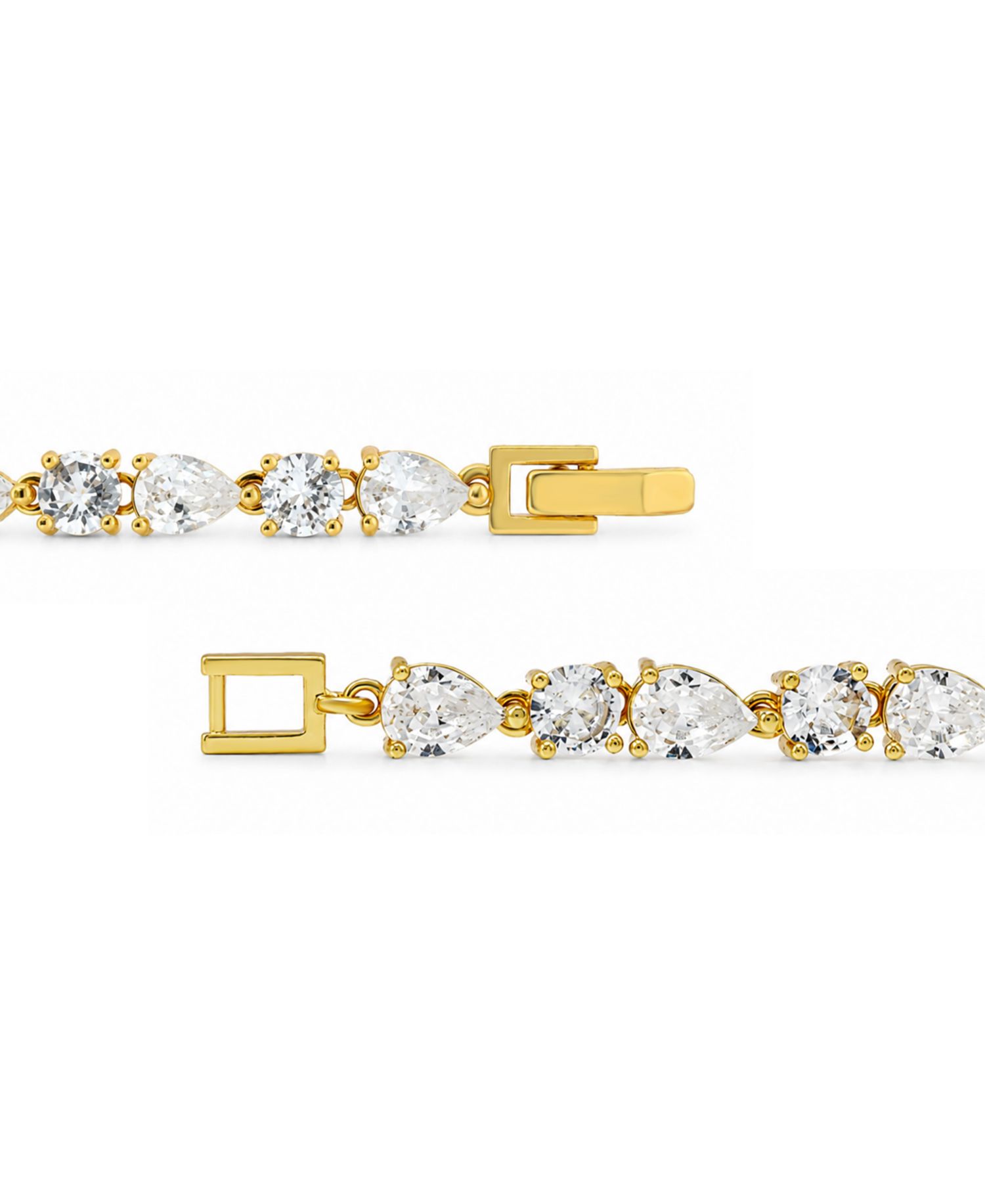 Pear Cubic Zirconia Link Bracelet