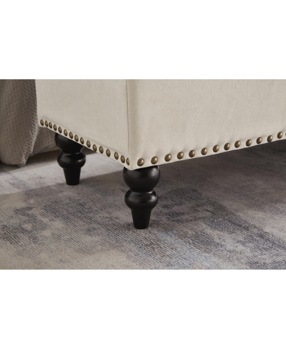Flynama 59" Fabric Button Tufted Storage Bench