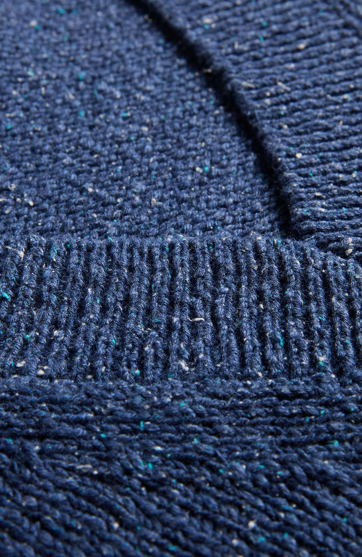 Women's Cotton Blend Flecked V-Neck Sweater