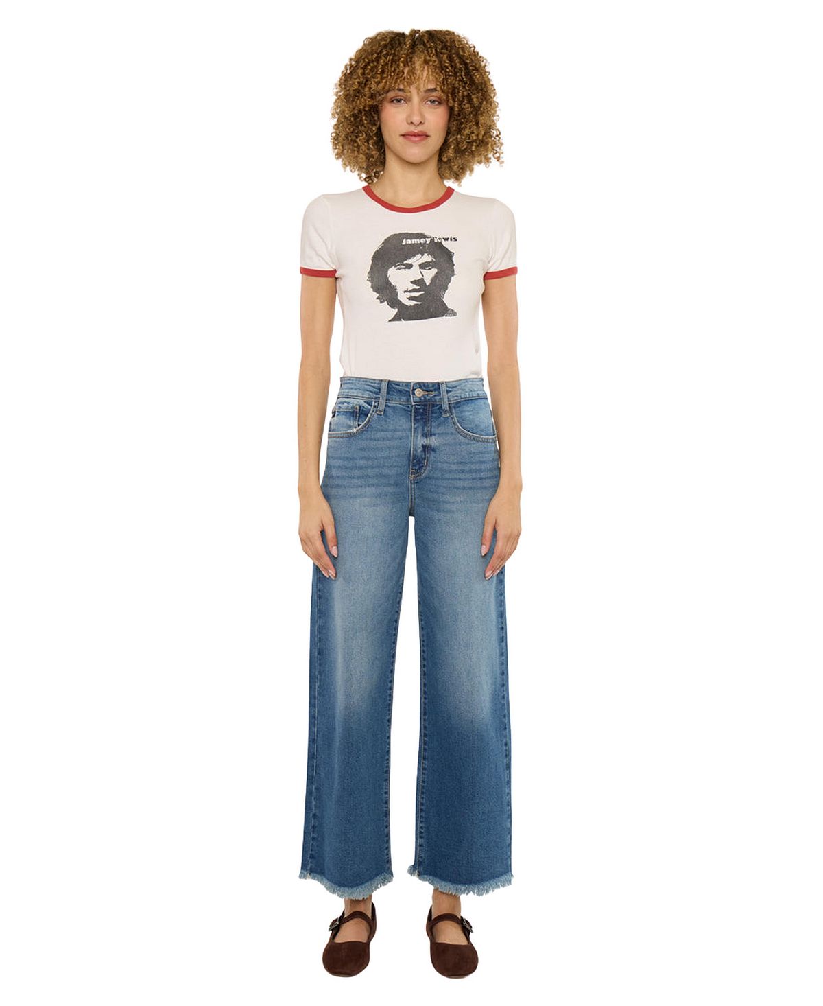 KanCan Women's Aruli Essentials High-Rise Crop Wide-Leg Jeans view 6 — MAYCSS fashion products