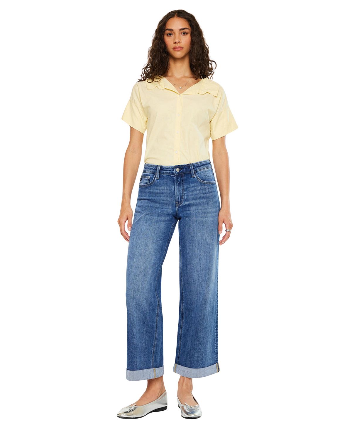 KanCan Women's Reyna Essentials High Rise Wide Leg Jeans view 5 — MAYCSS fashion products