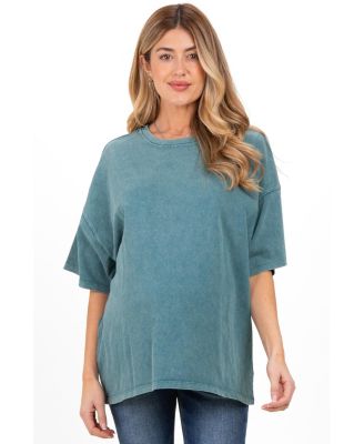 Women's Charcoal Oversized Mineral Wash T-Shirt