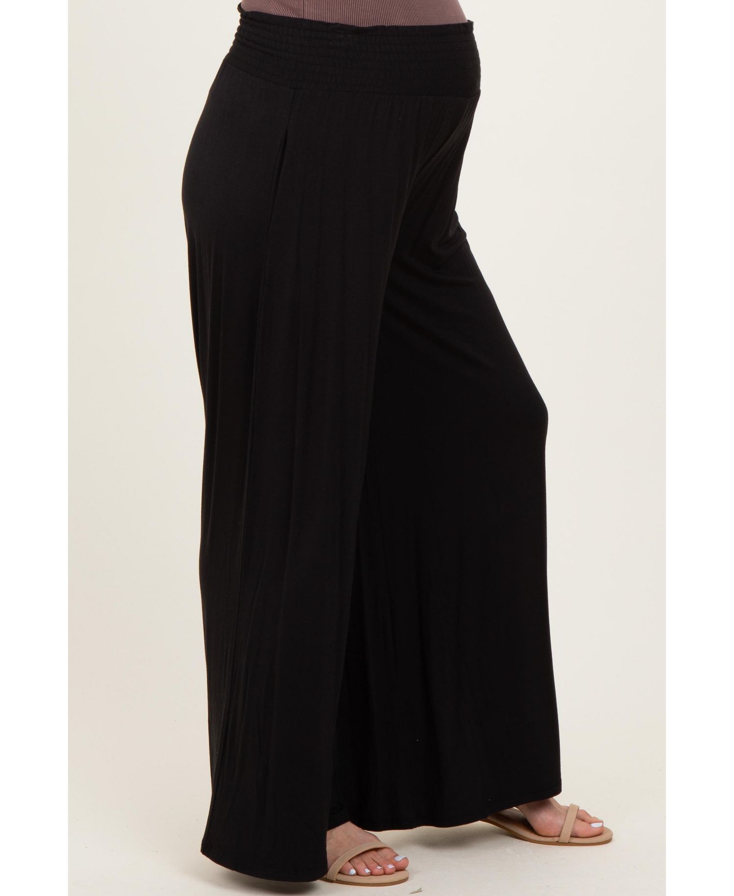 Women's Smocked Waist Wide Leg Pants