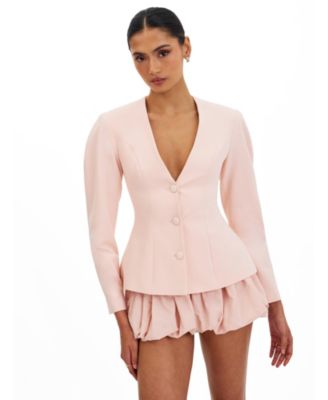 Women's Savannah Tulip Pink Peplum Blazer
