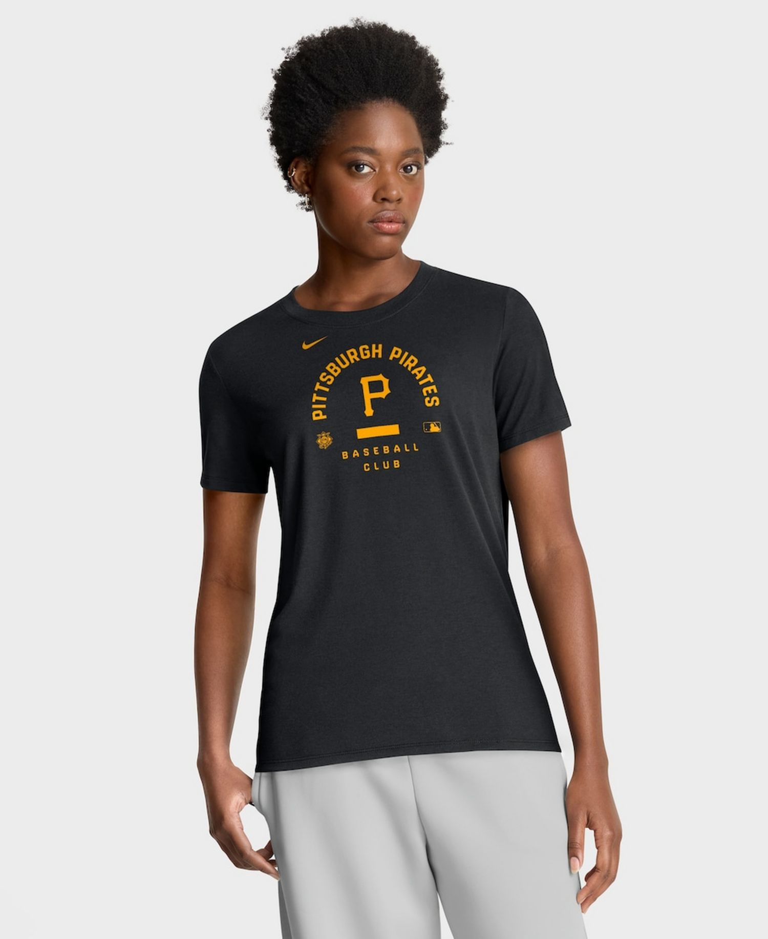 Women's Black Pittsburgh Pirates Authentic Collection Early Work Tri-Blend Dri-FIT T-Shirt