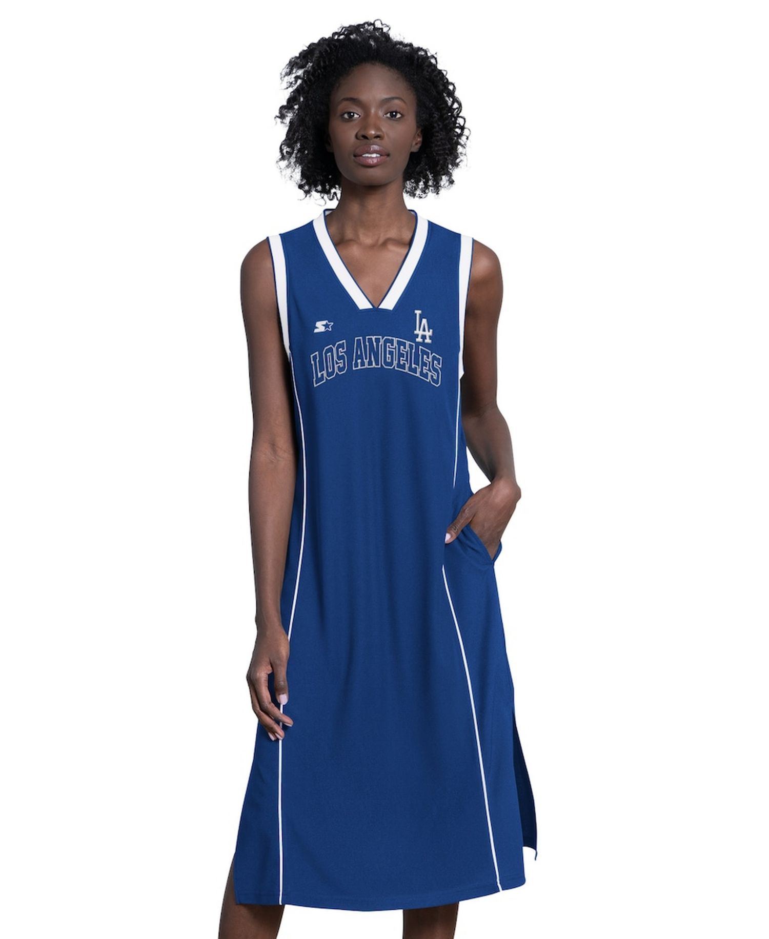 Women's Royal Los Angeles Dodgers Line Up Sneaker Maxi Dress