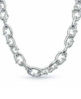 And Now This Open Link Chain Necklace - Fine Silver Plated