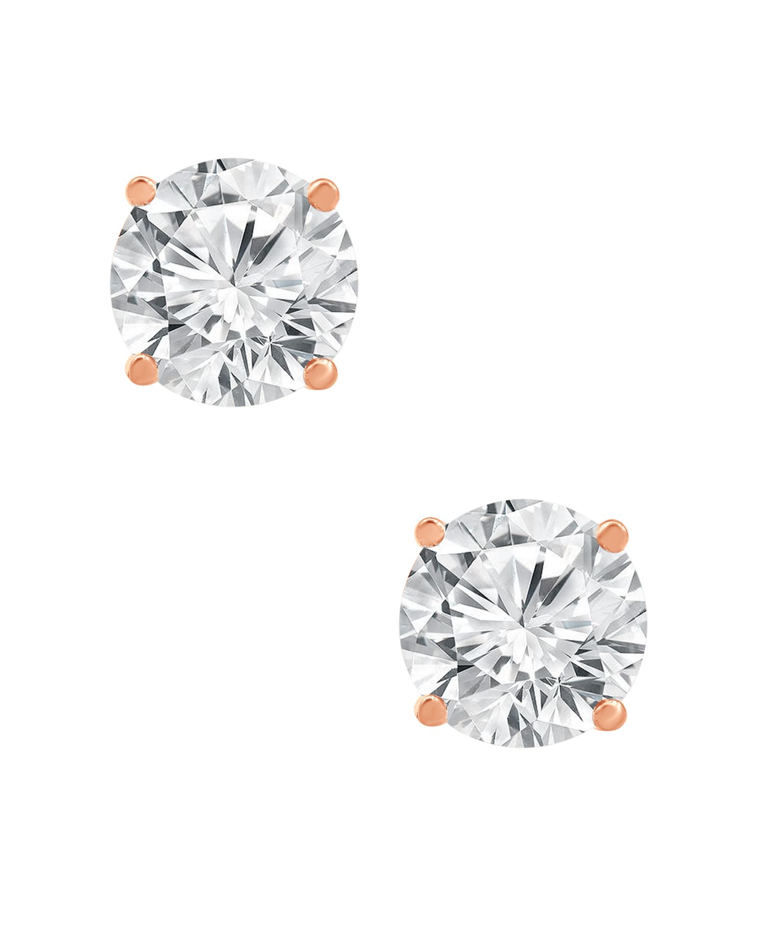 Certified Lab Grown Diamond Stud Earrings (3 ct. t.w.) in 14k White, Yellow or Rose Gold