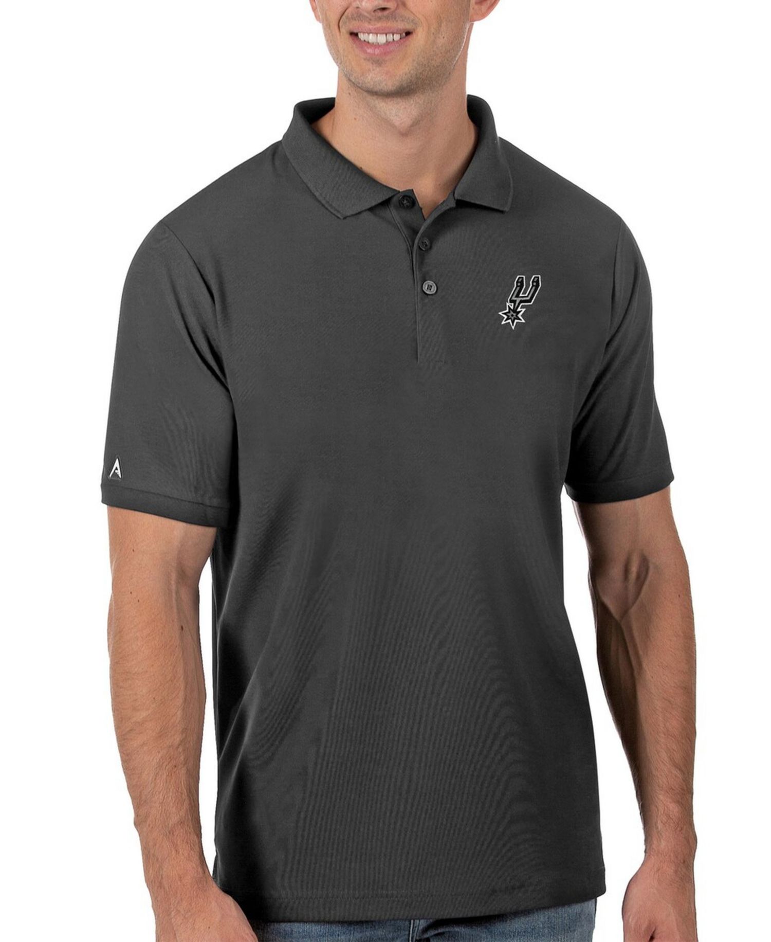 Men's Gray San Antonio Spurs Legacy Pique Polo Shirt