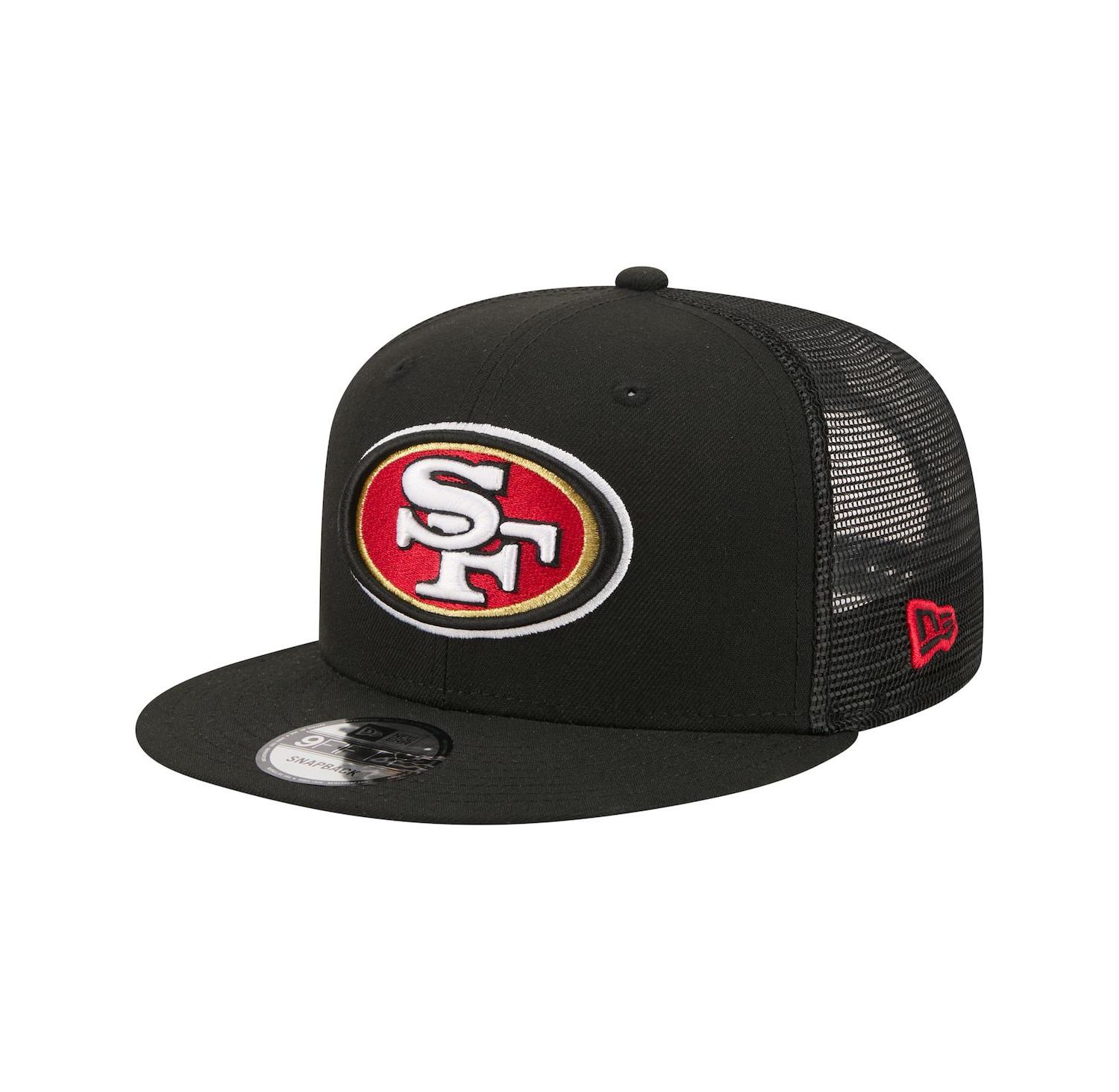 Men's Black San Francisco 49ers Core Team 9FIFTY Trucker Snapback Hat