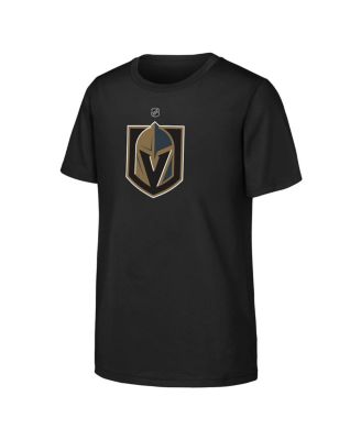 Big Boys and Girls Black Vegas Golden Knights Primary Logo T-Shirt