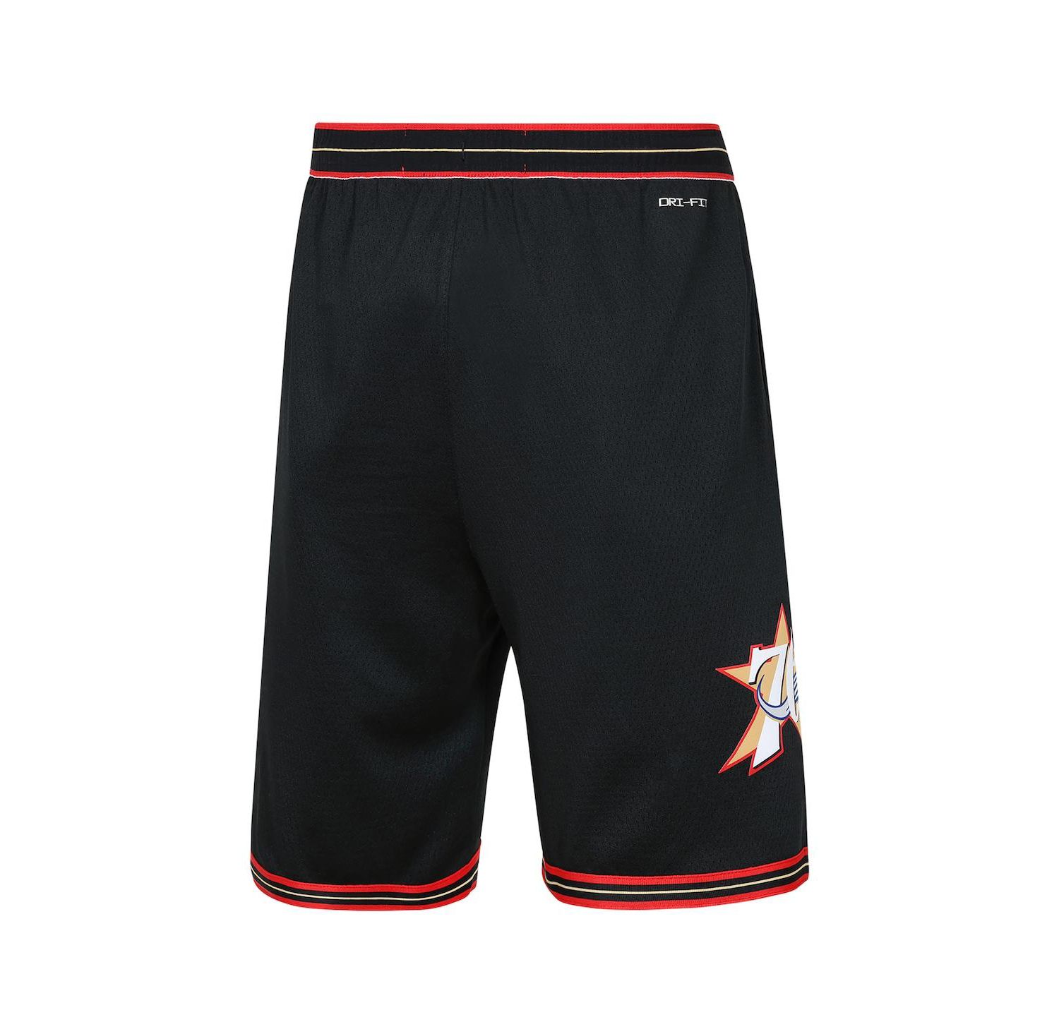 Big Boys and Girls Black Philadelphia 76ers Hardwood Classics Dri-FIT Swingman Shorts