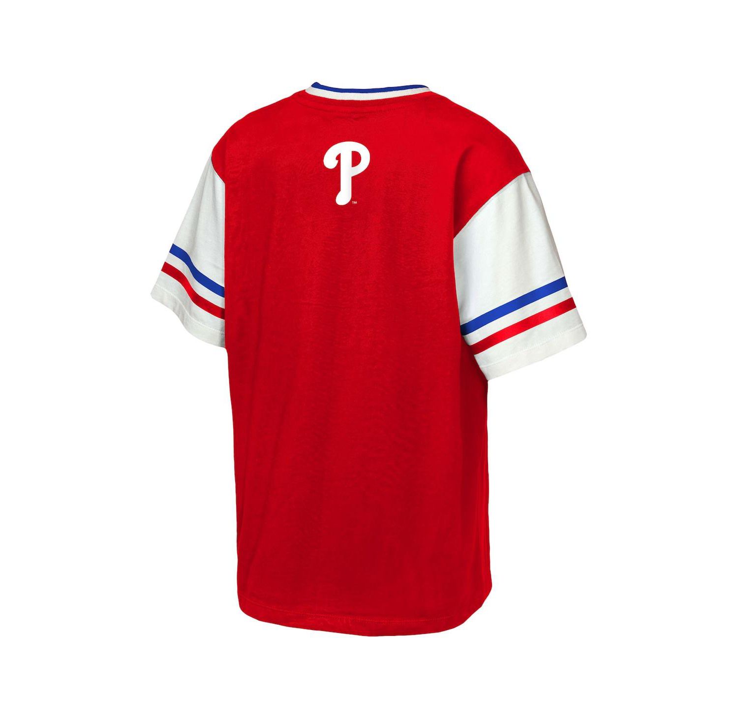 Big Boys and Girls Red Philadelphia Phillies Big League Base Runner Ringer T-Shirt