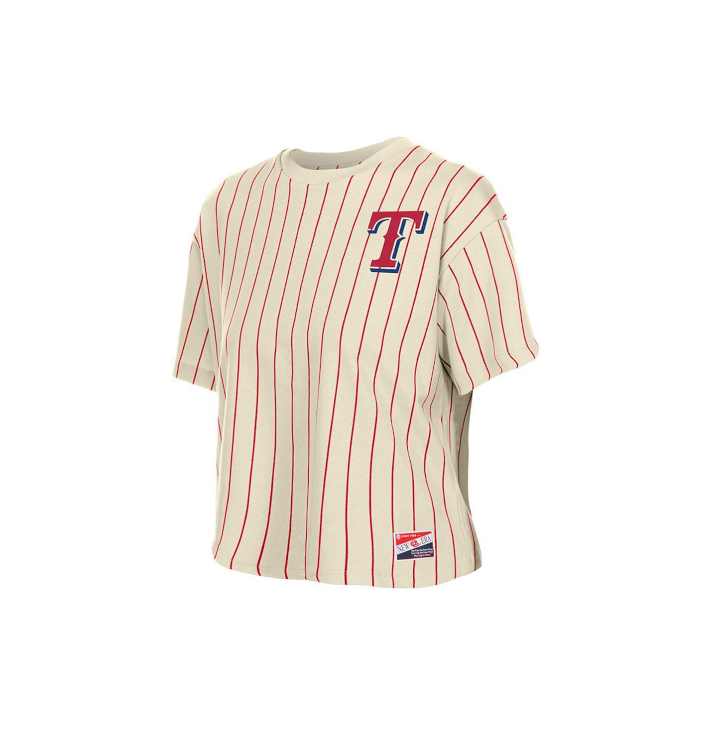 Женская футболка New Era Cream Texas Rangers Throwback Boxy — фото 2
