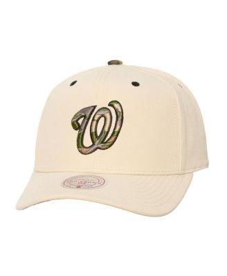 Men's and Women's Cream Washington Nationals Camo Logo Pro Crown Snapback Hat