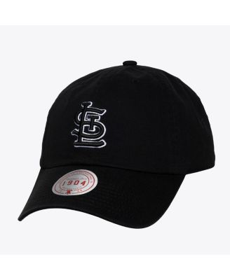 Men's and Women's Black White St. Louis Cardinals 1904 Strapback Adjustable Hat
