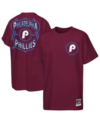 Big Boys and Girls Burgundy Philadelphia Phillies Cooperstown Rodeo Rope T-Shirt