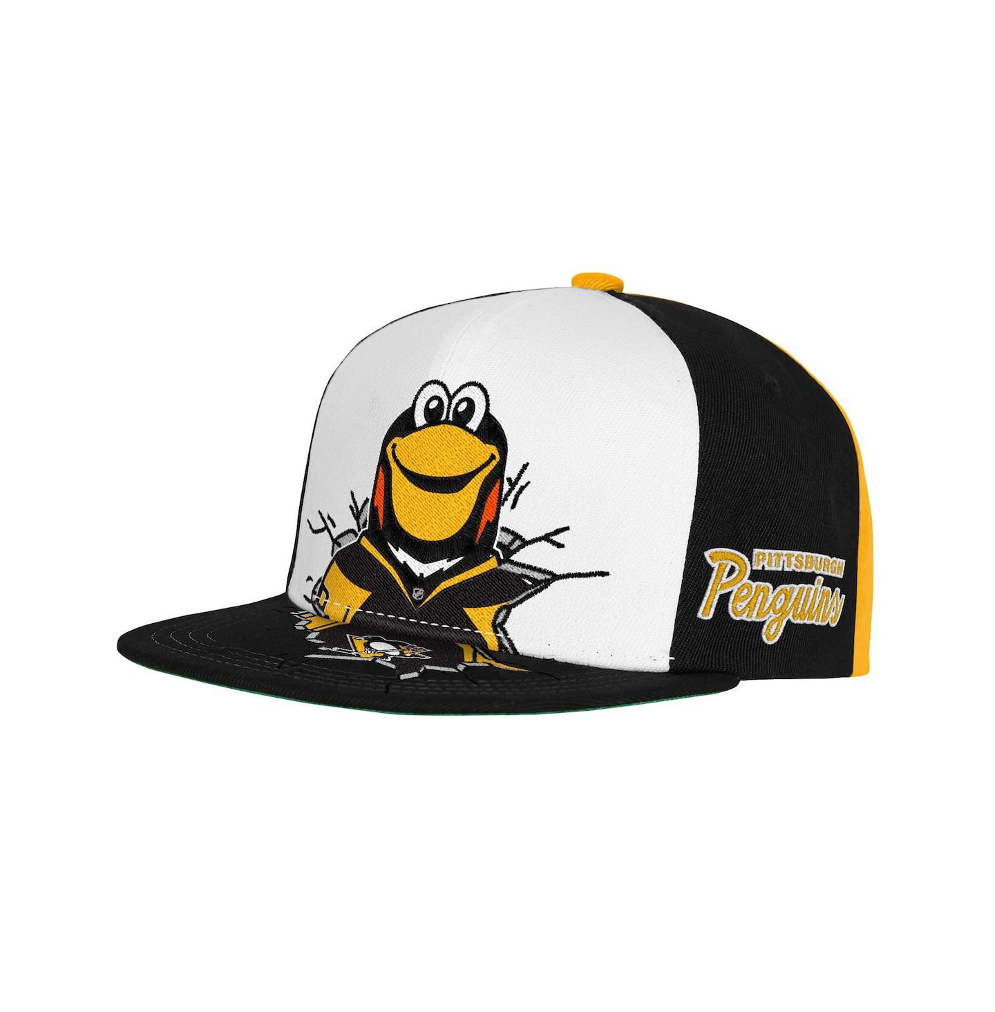 Детская кепка Mitchell & Ness Black Pittsburgh Penguins Mascot Snapback Hat — фото 1