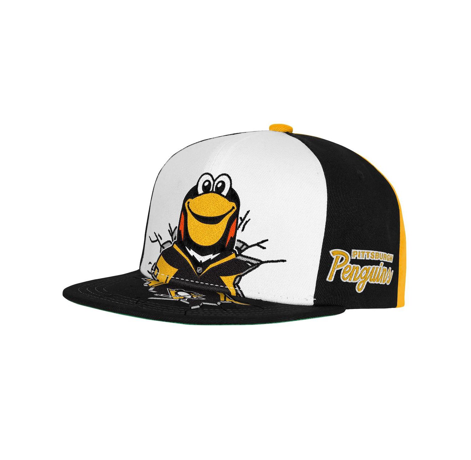 Big Boys and Girls Black Pittsburgh Penguins Mascot Snapback Hat