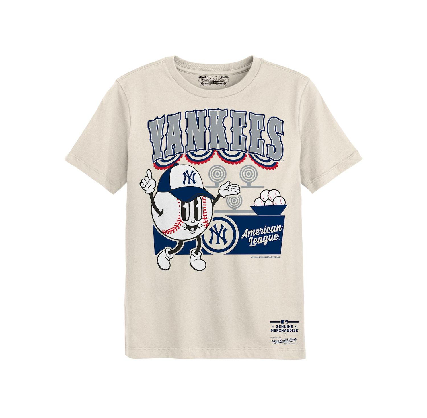 Preschool Cream New York Yankees Step Back Up T-Shirt