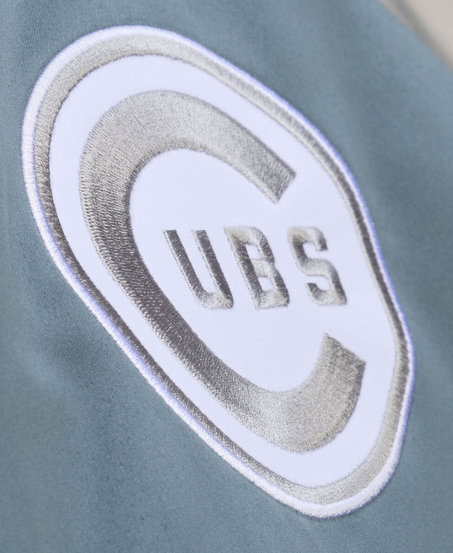 Мужская куртка Mitchell & Ness Gray Chicago Cubs Thunderstorm Head Coach Lightweight Satin Full-Snap — фото 3