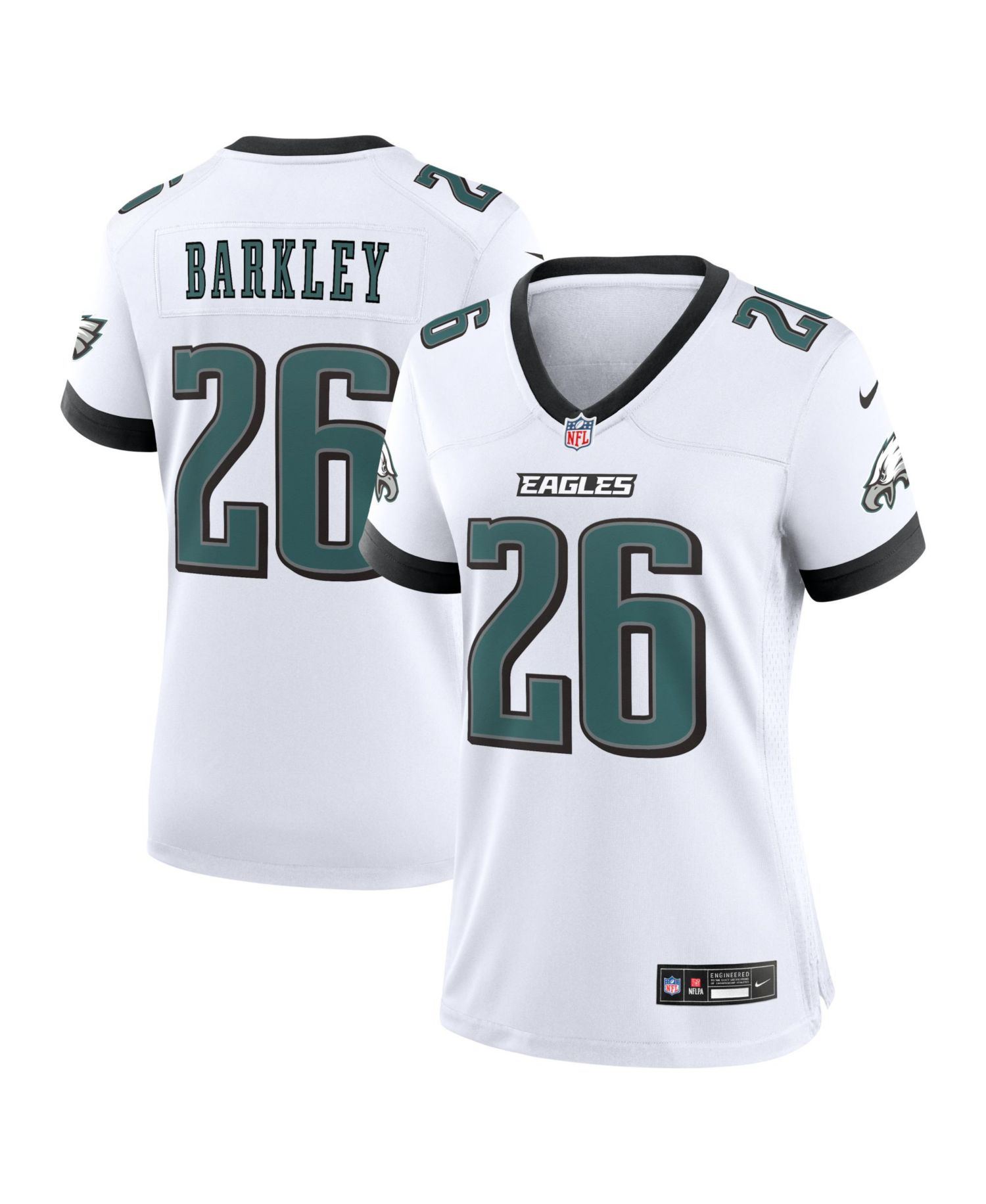 Women's Saquon Barkley White Philadelphia Eagles Game Jersey