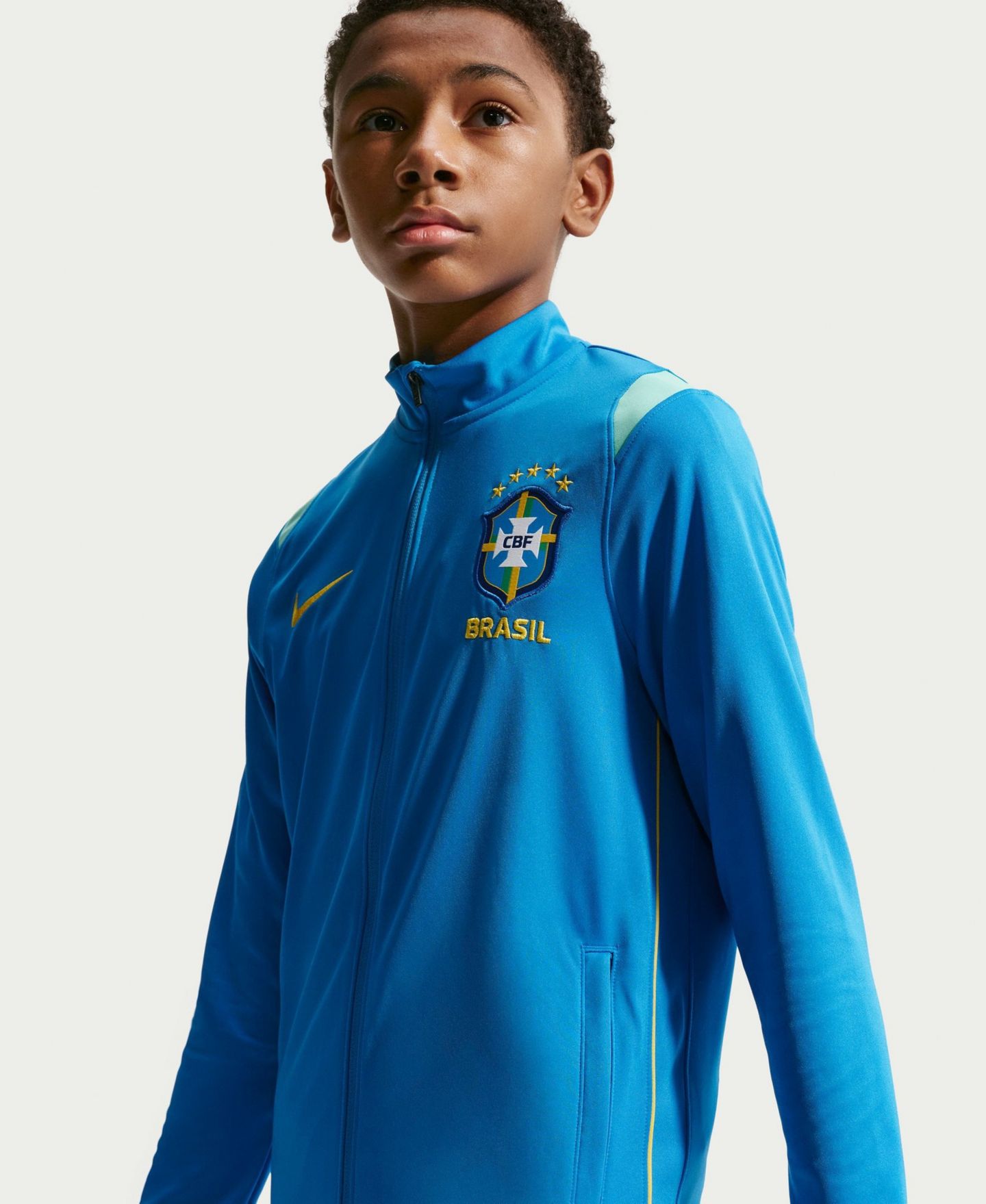 Детский тренировочный костюм Nike сборной Бразилии 2026 Academy Pro Dri-FIT, Blue — фото 2
