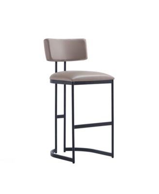 Juno 18.5" Faux Leather Upholstered Metal Barstool