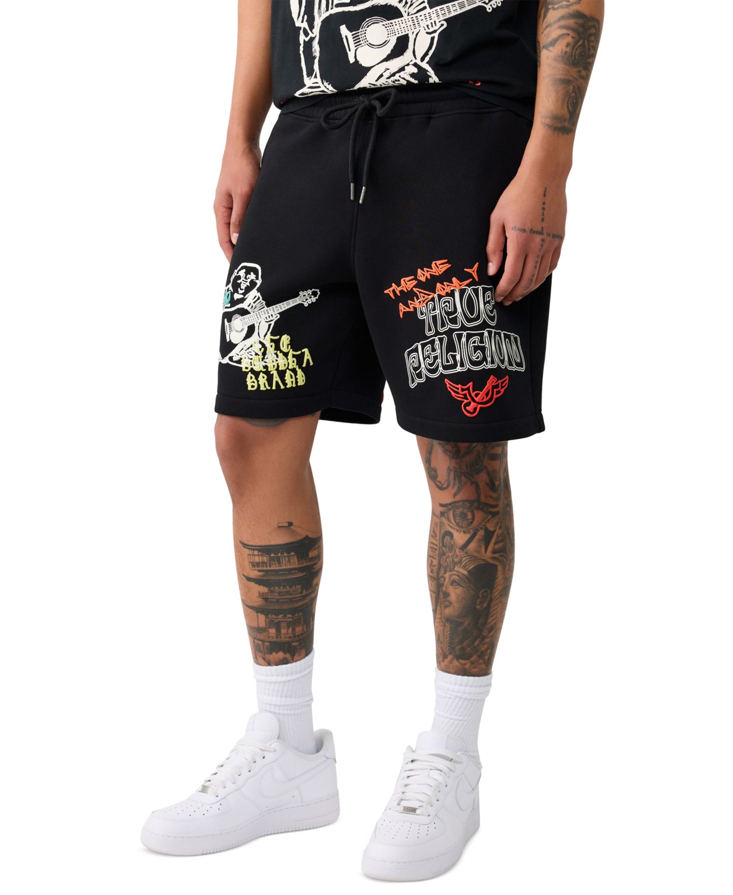 Men's Sloth Guitar Graphic Lightweight Shorts